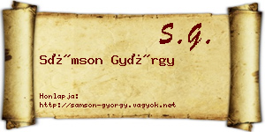Sámson György névjegykártya