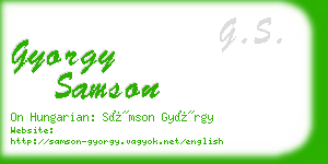gyorgy samson business card